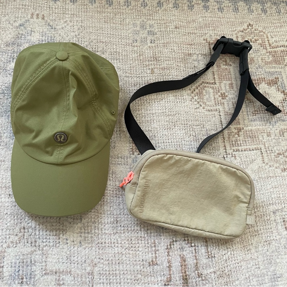 Lululemon hat and mini hip bag bundle